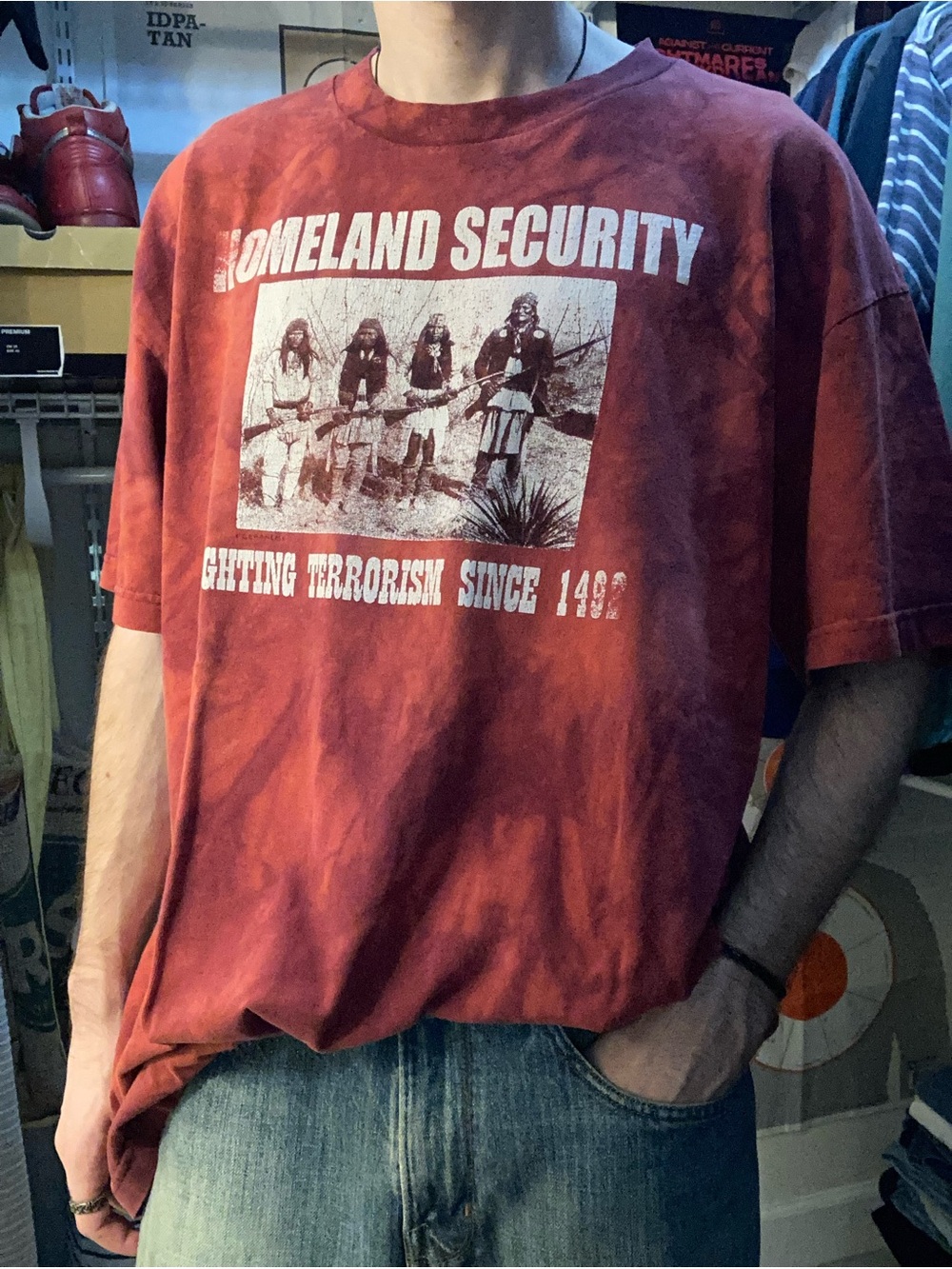 The Mountain Burgundy Tie-Dye Graphic Tee